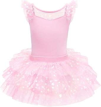 ODASDO Dance Leotard for Girls With Tutu Skirt Kids Ballet Dress Back Bow Gymnastics Bodysuit Classic Training Outfit