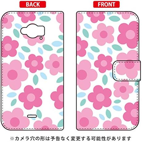 SECOND SKIN Flip Smartphone Case Flower Pop White x Pink/for Disney Mobile on docomo SH-02G/docomo DSH02G-IJTC-401-LIV7