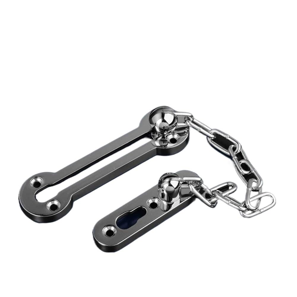 Oifaodao Silver Door Chain, Zinc Alloy Door Chain Lock With Deadbolt For Inside