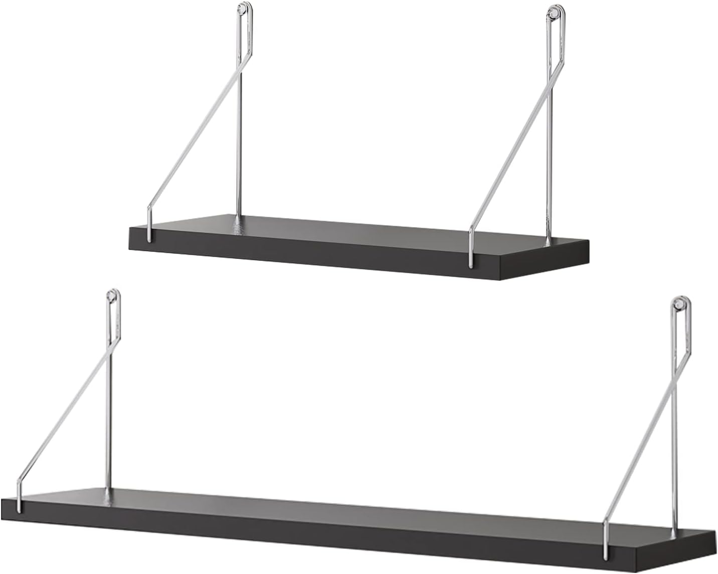 DOTOTO Floating Wall Shelves,2Sets Floating Shelves, Wall Mounted Hanging Shelves with Width for