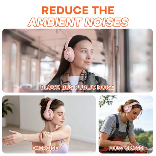 Image of BERIBES Hybrid Active Noise Cancelling Headphones Wireless Over Ear 70Hours | Foldable Bluetooth 6.0,Transparent Modes,3.5MM Cable,Lightweight Built-in Mic,HiFi Stereo Deep Bass,Soft-Earpad,Fast Charging