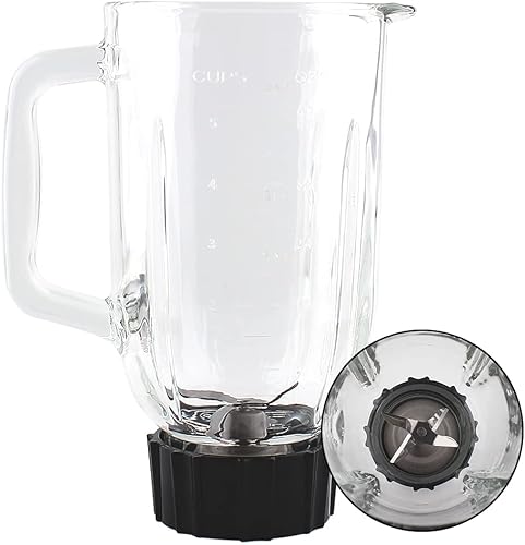 Miniatura 7 de Anbige Hoja de piezas de repuesto con anillo de collar de base de tarro, compatible con mezcladoras Black&Decker BL2010BP, BL2020S, BL2352P