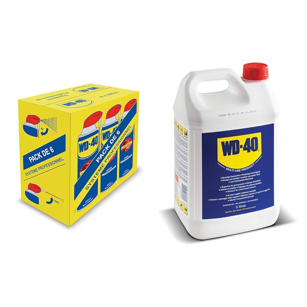 WD-40 • Produit Multifonction • Spray Double Position • Sans Silicone • Non Conducte & • Produit Multifonction • Bidon • Sans Silicone • Non Conducteur • Compatible Plastiques, Caoutchoucs
