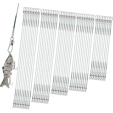 Realure 50 Pcs Stainless Steel Fishing Leaders Cover