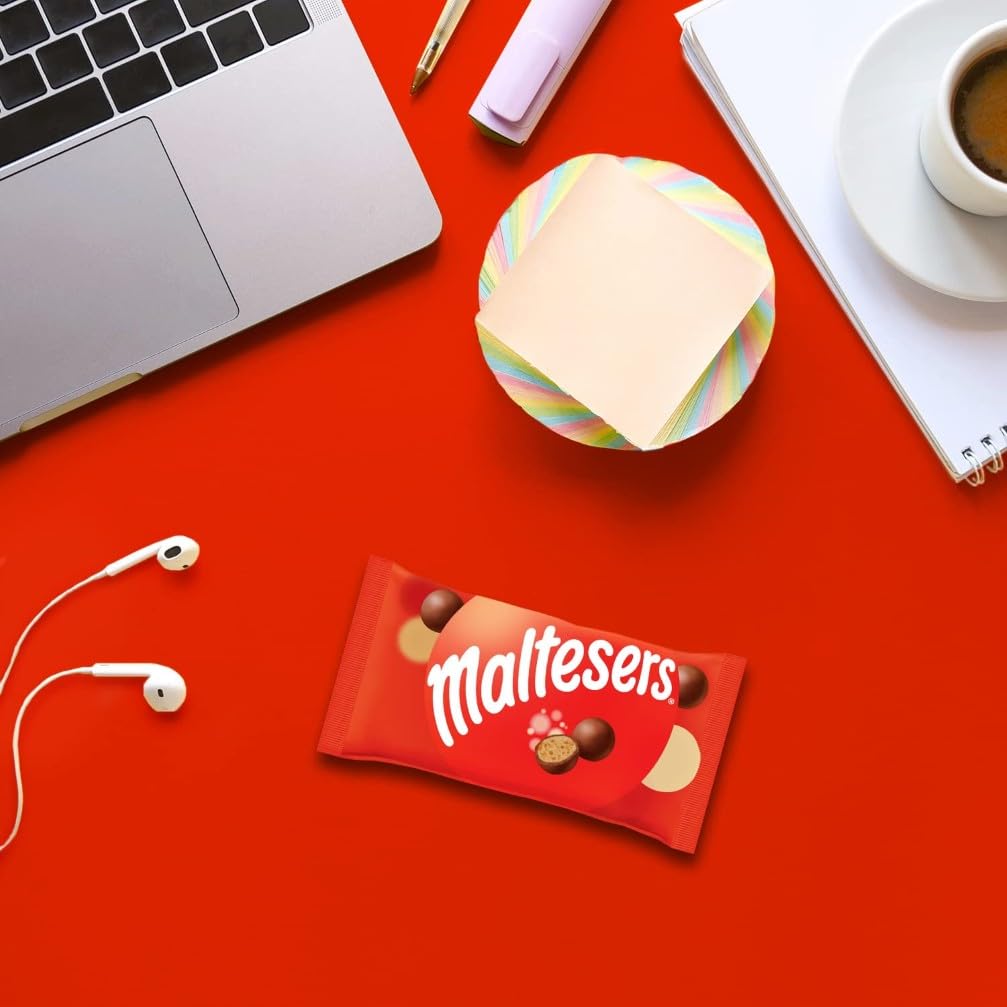 Maltesers Schokoladen Großpackung, 25 x 37g, Schokokugeln mit Schokolade, Süßigkeiten Geschenk Idee, Schoko Großpackung, Mini Beutel