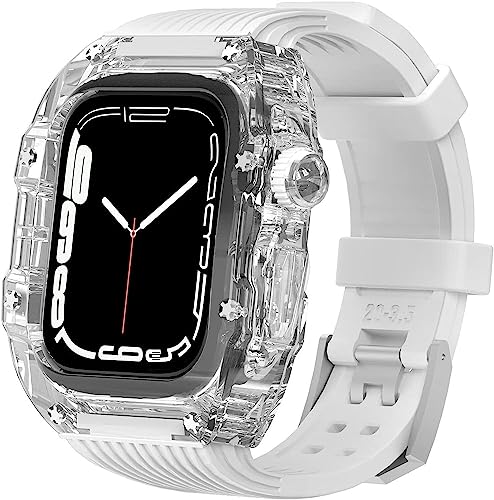 Coque de montre rigide Apple Watch Series 7 45 mm transparente antichoc femme