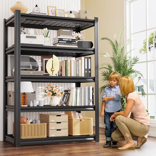 Image of Set of 10 Garage Shelving-3500 lbs 5 Tier Storage Shelves,Adjustable Heavy Duty Metal Shelving Unit and Storage Large Wire Rack,Utility Steel Shelf for Warehouse Industrial Pantry Basement 72 inchx59 inchx20 inch