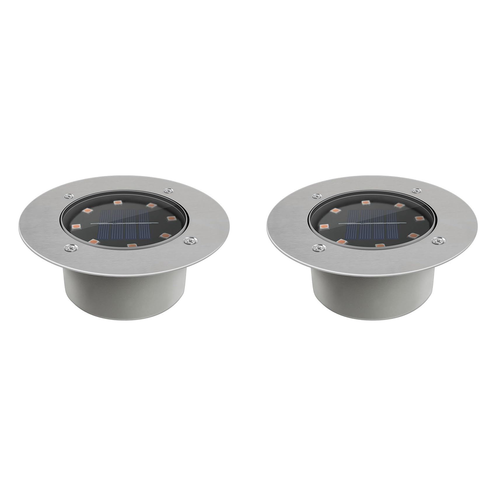 Vjsujehgy 2X Solar Ground Lights Outdoor Solar Waterproof LED Light for Garden Yard Step and Walkway Cool White LED Solar Lights
