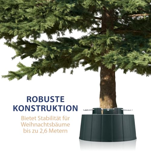 Arti Casa Weihnachtsbaumständer - Christbaumständer für echten Weihnachtsbaum - Tannenbaumständer für Innen - Baumständer große Stämme zwischen 35-130 mm - Ständer für Weihnachtsbaum