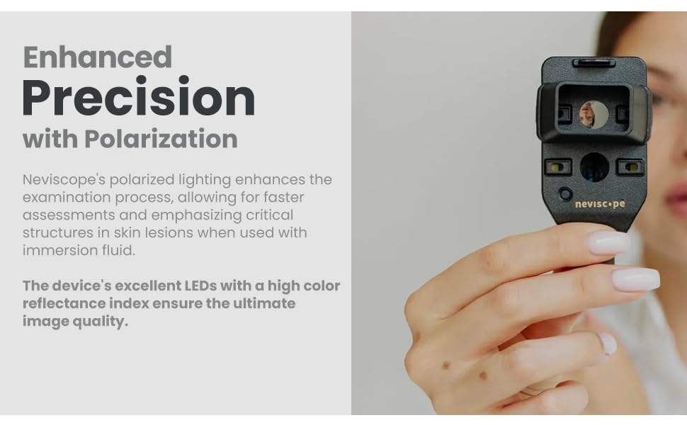 Dermatoscope pour téléphone portable Neviscope microscope polarisé iPhone Android clip universel - 6
