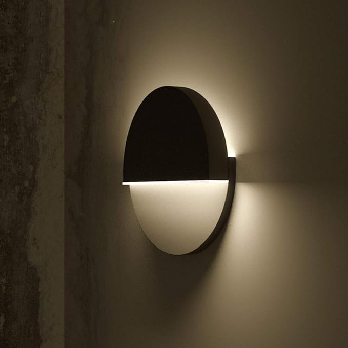 WXJLYZRCXK Nieuwigheid Muurlamp, Led 8W Simple Wandlamp Muur Lamp Slaapkamer Moderne Voor Badkamer Studieruimte Indoor Wall Light Bra Persoonlijkheid Creatieve Verlichtingslamp Ronde Wall Sconce Art