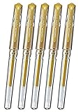 Uni Ball Signo Gel Ink Pens -Medium Point 1.0mm-Gold Ink-value Set of 5
