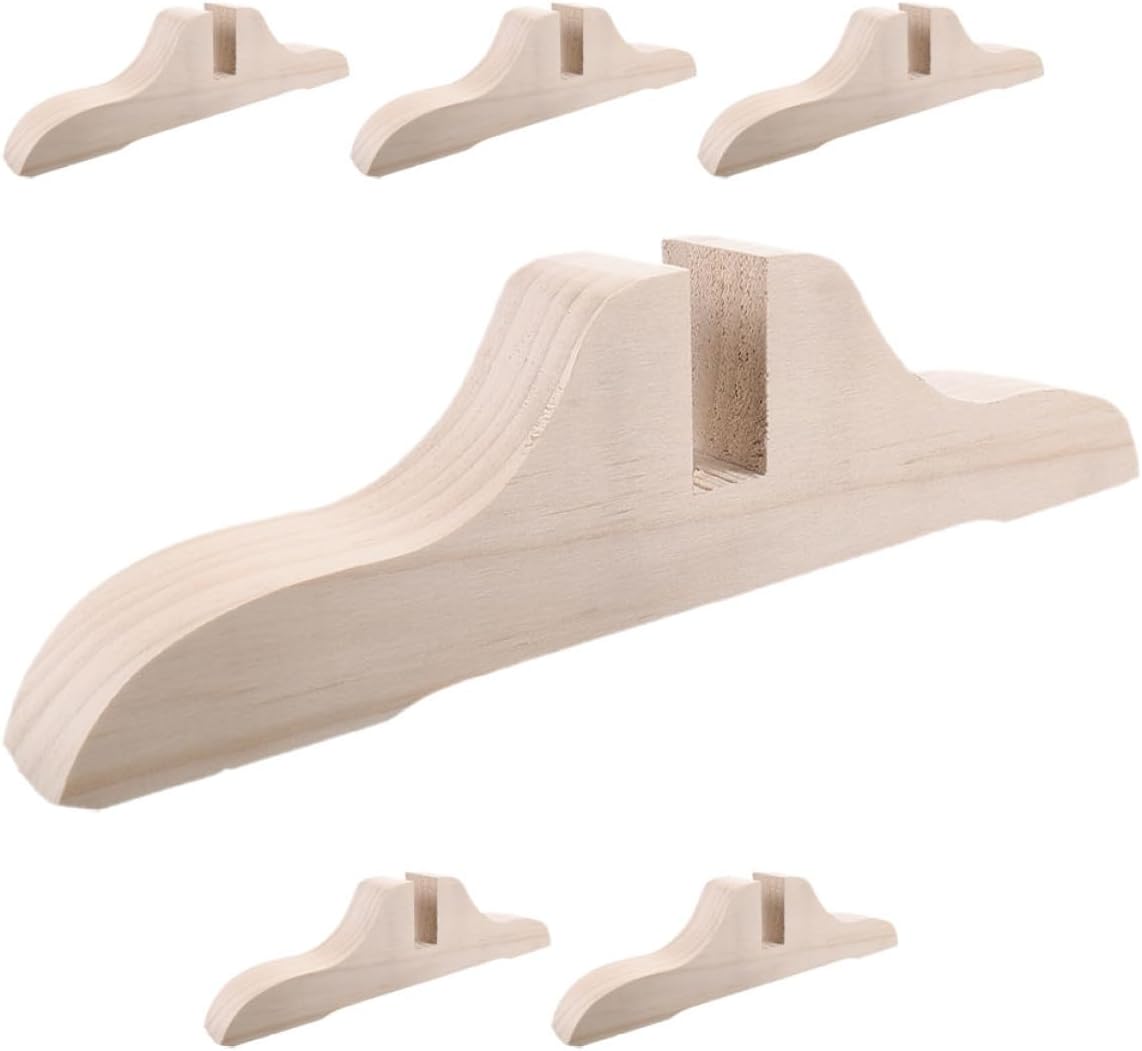 BESTYASH 6pcs Wooden Room Divider Stand Feet, Folding Screen Partition Holder Brackets for Home Privacy, Stable Base Support for Folding Wooden Screen Panels