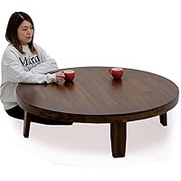 Amazon.co.jp: 丸座卓 ローテーブル 幅100cm ちゃぶ台 折りたたみ