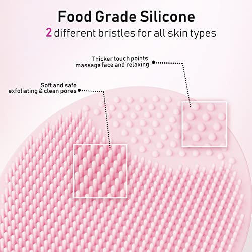 Face Scrubber Facial Cleansing Brush: Soft Silicone Exfoliating Brush With Lip Scrub Brush - Handheld Mat Cleaning Scrubber For Blackhead Acne Pore Cradle Cap Deep Skin Care (5 Pack) #TOP3
