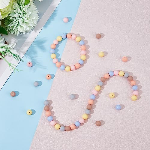 HOBBIESAY 12Pcs 9mm Silicone Beads Bulk 6 Colors Round Rubber Beads Silicone Loose Spacer Beads Silicone Focal Beads Craft Beads for DIY Crafts Bracelet Necklace Jewelry Keychain Making - Image 3