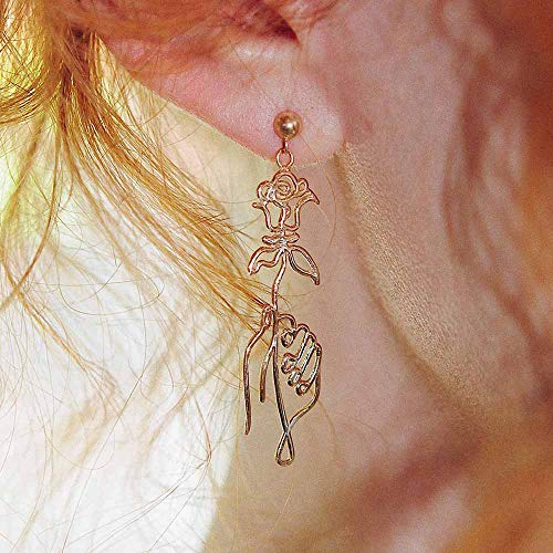 Preisvergleich Produktbild Jovono Gold Rose Ohrringe Mode Ohrschmuck für Frauen und Mädchen