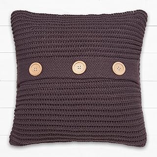 Catherine Lansfield Chunky Knit Cushion Cover Duck Egg, 45x45cm
