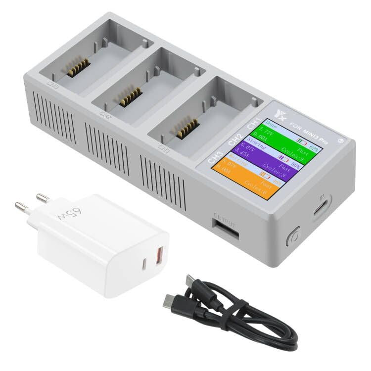 CYNOVA DJI Mini 3 Pro - Caricatore a batteria Fast Charging DJI Mini 4 Pro per drone Mini 4 Pro, stazione di ricarica a due vie per la ricarica di 4 batterie