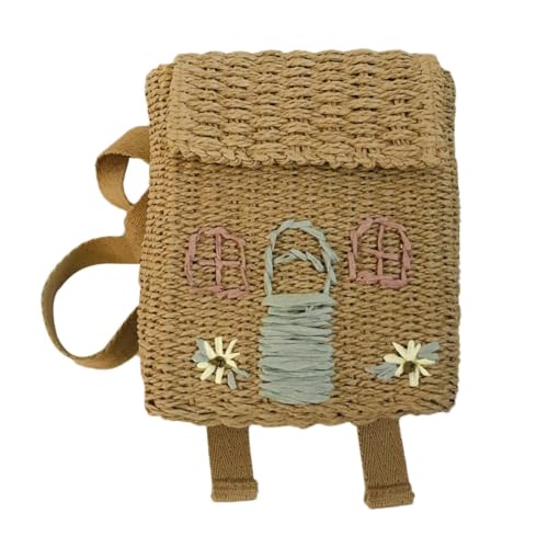 Bolso de playa de paja y mochila de mimbre ligera para mujer ideal para viajes de verano
