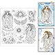 GLOBLELAND 5.91x5.91zoll Engel Transparente Silikonstempel Mond Sonne Sterne Klare Stamps Flügel Taube Wolken Silikonstempel Für Kartengestaltung DIY Prägung Journaling