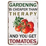 Photo Gallery ettibetrendy gardening is cheaper than therapy and you get tomatoes targa retrò in latta con pomodori decorazione da parete poster in ferro dipinto cartelli in latta per casa, cucina, bagno, fattoria Photo Gallery ettibetrendy gardening is cheaper than therapy and you get tomatoes targa retrò in latta con pomodori decorazione da parete poster in ferro dipinto cartelli in latta per casa, cucina, bagno, fattoria