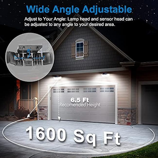 AmeriTop Solar Lights LED Flood Light 7000K 5 Adjustable Heads