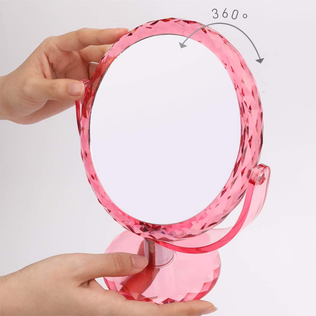 Espejo de tocador Espejo de Maquillaje de Viaje Compacto, Zoom In HD Espejo de Mesa de Doble Cara Espejo de Aumento Giratorio de 360° Mesa de pie Espejo de tocador Espejo de Belleza