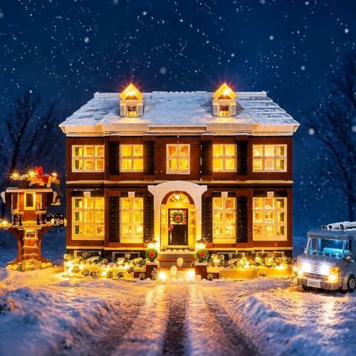 BrickSoul LED Lighting Kit Compatible with LEGO 21330 Home Alone House Building Set Upgraded Touch Control & Adjustable Brightness (Light Kit Only Model Not Included)
