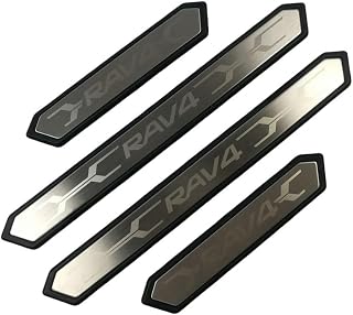 Stylish Plastic Door sill Protectors and Guards for 2019-2024 Toyota RAV4 Vehicles are Designed to Protect Your Vehicle from Being Stepped on.