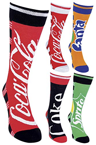 Coca Cola - Confezione da 5 calzini unisex a righe...