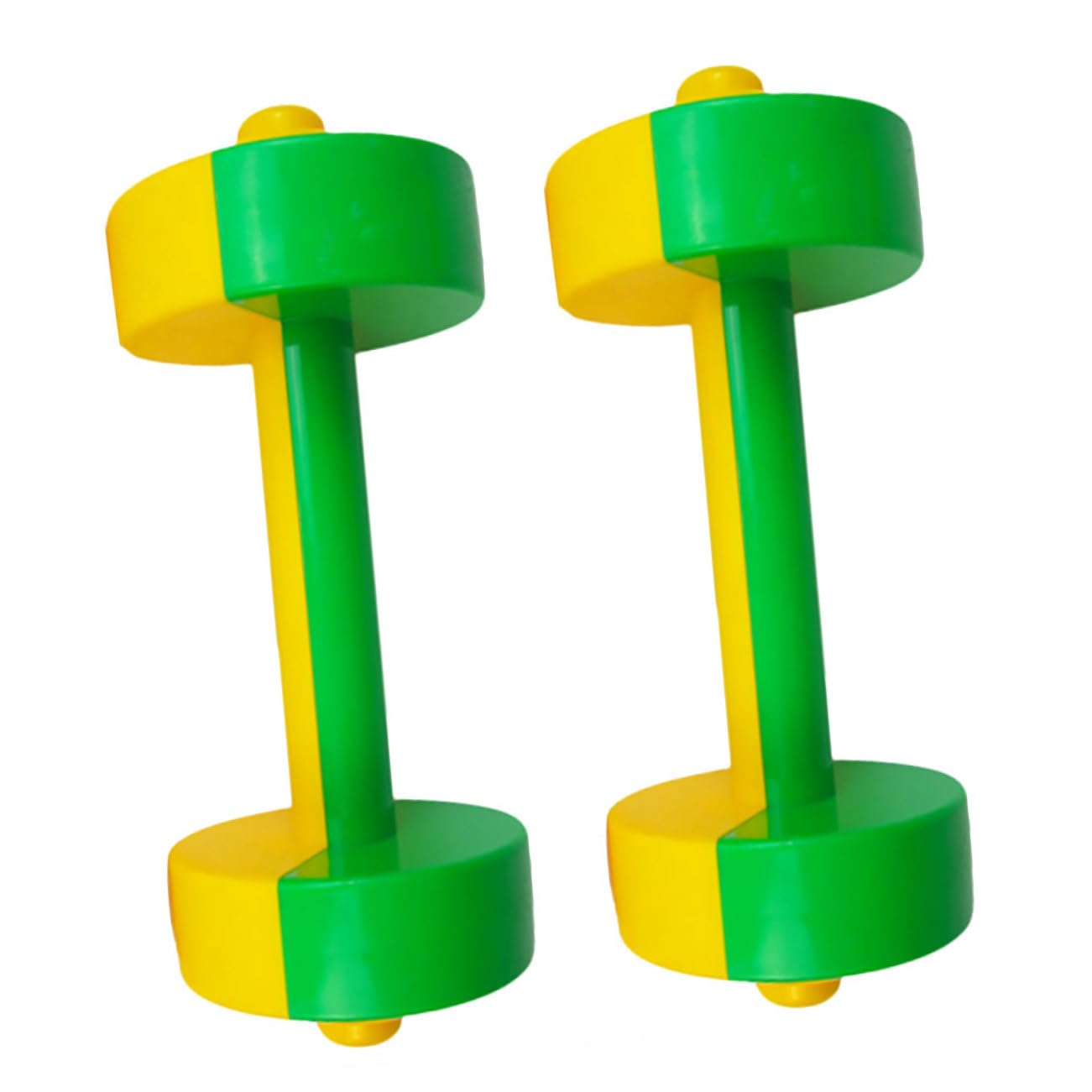 VICASKY 1 Pair Plastic Dumbbell Lightweight Fitness Weights for Arm Muscle Development Early Education Safe Grip Gym Props for Home Outdoor Yellow Random Color