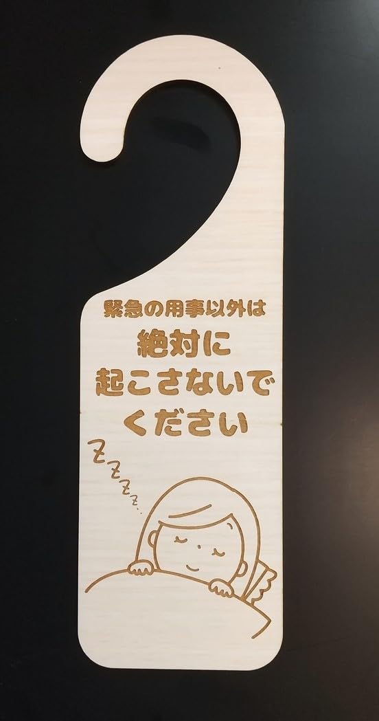 Amazon.co.jp: 木製プレート MDF ドア プレート 6.5cmx20cm 起こさない