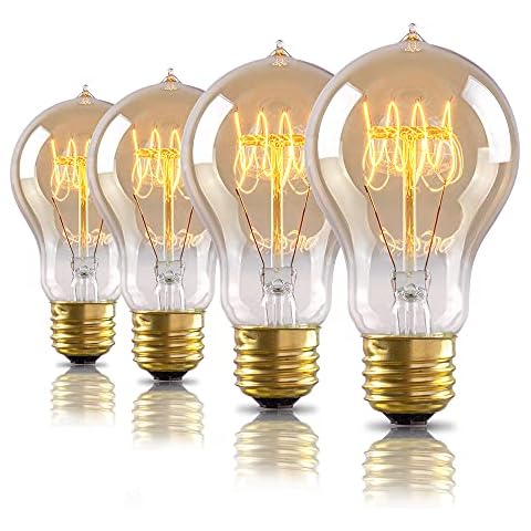 NEW LIGHTS 4-Pack Edison Light Bulb 60W Cover