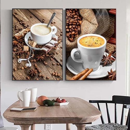 Impressions de nourriture délicieuse chocolat et café 30x45cm pour cuisine