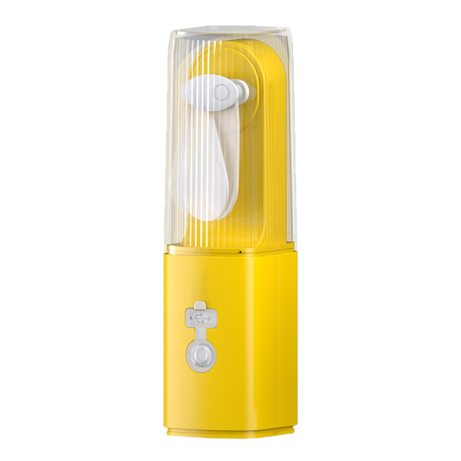 Hsioluted Yellow Flashlight Cooling Fan Rechargeable Fan Abs Portable Flashlight Cooling Device Perfect For Night Adventures Abs Portable