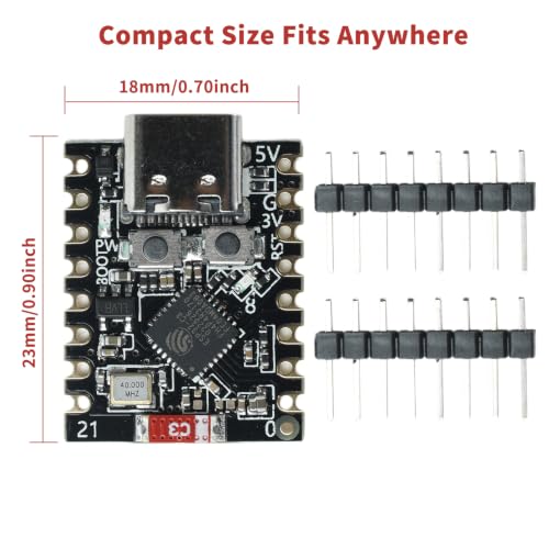Image of ESP32-C3 Supermini Development Board, 3 Pack 4MB Flash Core Board ESP32 Super Mini Development Board WiFi Bluetooth RISC-V 32-bit CPU 160MHz (3PCS)