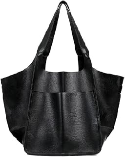 Large Tote Handbag, PU Leather Satchel Tote Shoulder Bags Purse Soft Crossbody Oversized Travel Tote Bag