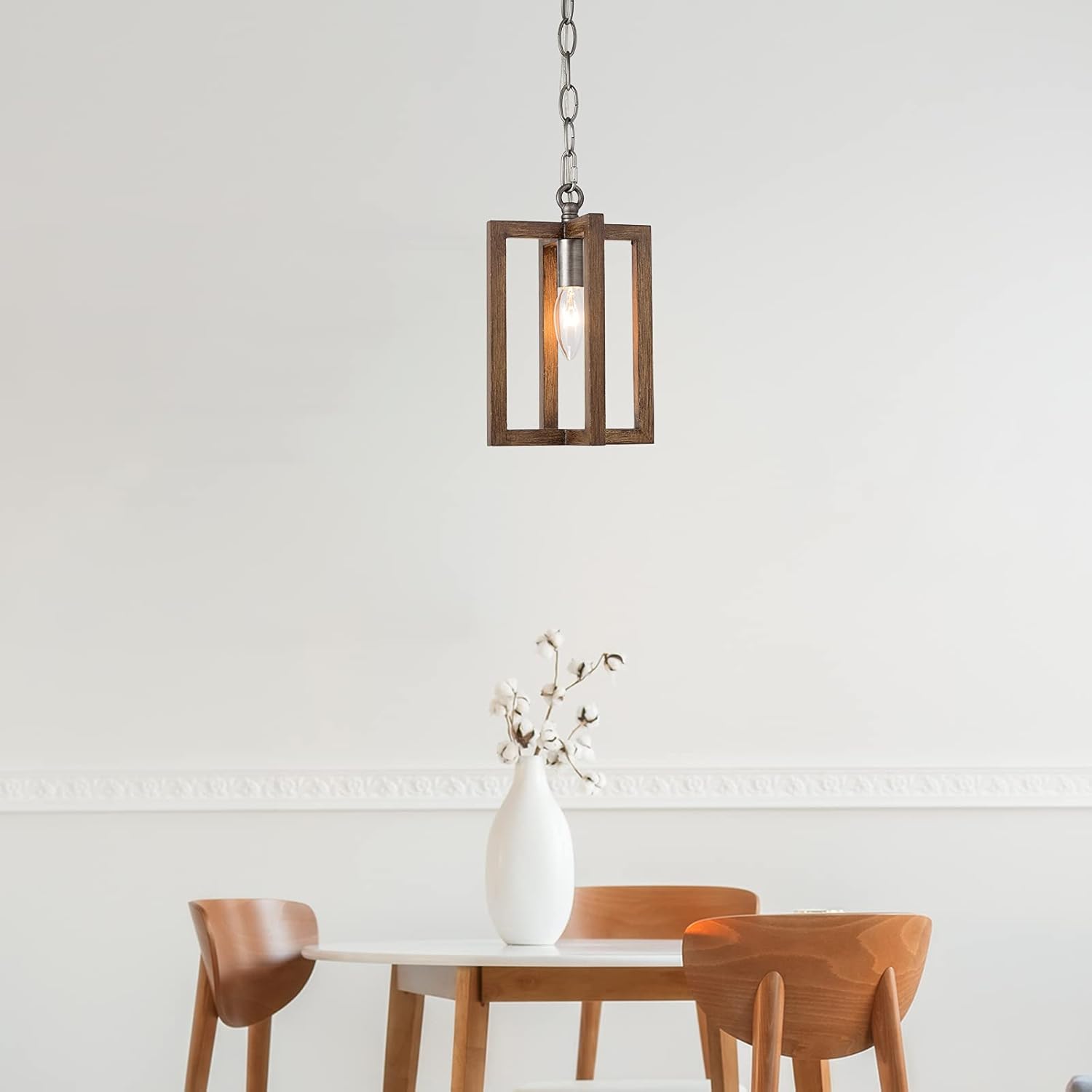 Bеѕt Cуbеr Mоndау 🔥 LOG BARN Farmhouse Pendant Lighting for Kitchen Island, Wood Rustic Pendant Light for Dining Room, Foyer, 6.5 W Bеѕt Rеvіеw LOG BARN Farmhouse Pendant Lighting for Kitchen Island, Wood Rustic Pendant Light for Dining Room, Foyer, 6.5 W