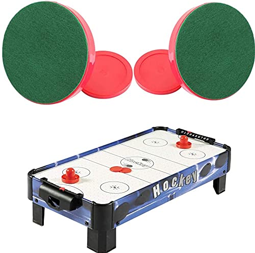 Palloni E Pusher Per Hockey Da Tavolo - Set Con 4 Dischi Rossi, 2 Pusher Blu, 2 Charpie Verdi - Foto 5