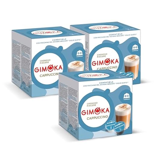 Gimoka - Cápsulas de cafè compatibles con máquinas Nescafè Dolce Gusto®, Cappuccino, 48 cápsulas | Ya disponible en tu tienda friki favorita! En mundofriki.es!