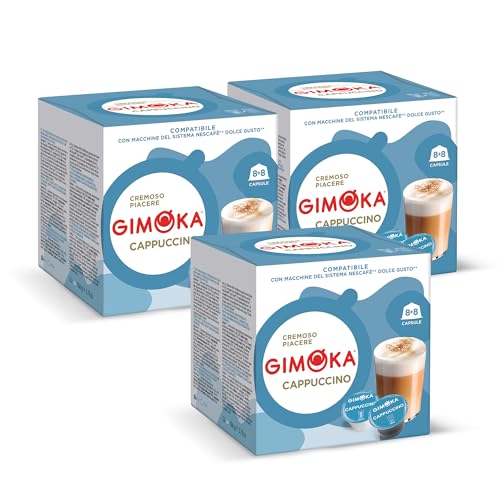 Gimoka - Cápsulas de cafè compatibles con máquinas Nescafè Dolce Gusto®, Cappuccino, 48 cápsulas