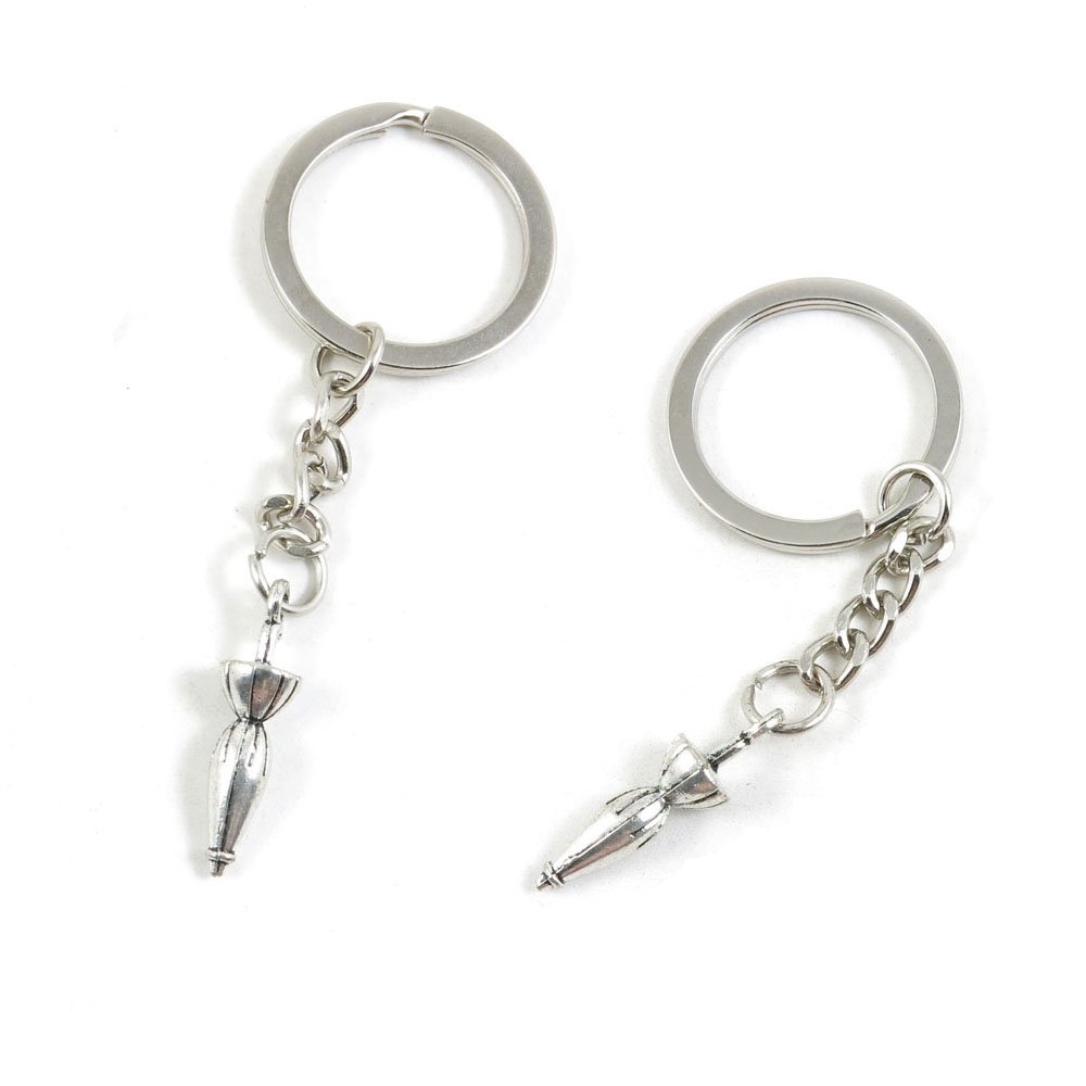 100 Pieces Keychain Keyring Door Car Key Chain Ring Tag Charms Supply R4CY7X Umbrella
