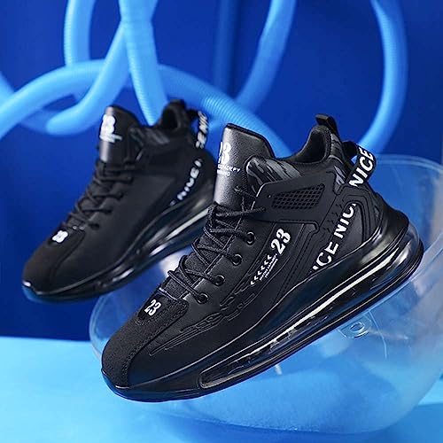 WILTENA Men's Fashion High Top Air Cushion Basketball Shoes Boy's Sports Tennis Running Sneakers Comfy Casual Walking Shoes for Men3