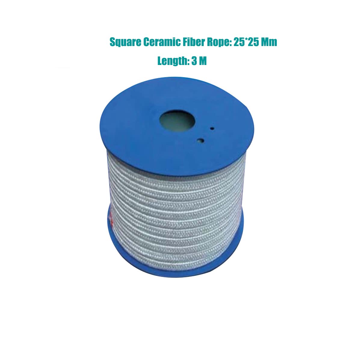 Corda in Fibra Ceramica, Guarnizione in Corda di Fibra Ceramica for sportello di Stufa a Legna, 25x25 mm, 3,0 m e 1 m(3.0 M)
