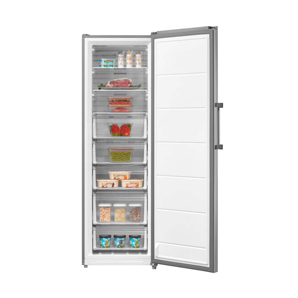 Teka Congelador Vertical de Libre Instalación, Full No Frost, Termostato Electrónico, Función Fast Freezing y Fast Cooling, 372 Litros, Puerta Reversible, Inox, RSF 75640 SS