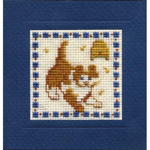 Textile Heritage Country Kitten - A Counted Cross Stitch Card Kit