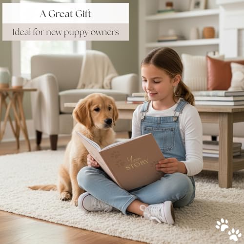 Neues Geschenk für Welpen – Erinnerungsbuch für Hunde und Erinnerungsfotoalbum, Geschenk für neue Welpenbesitzer, Hundeliebhaber und Haustiereltern, Scrapbooking