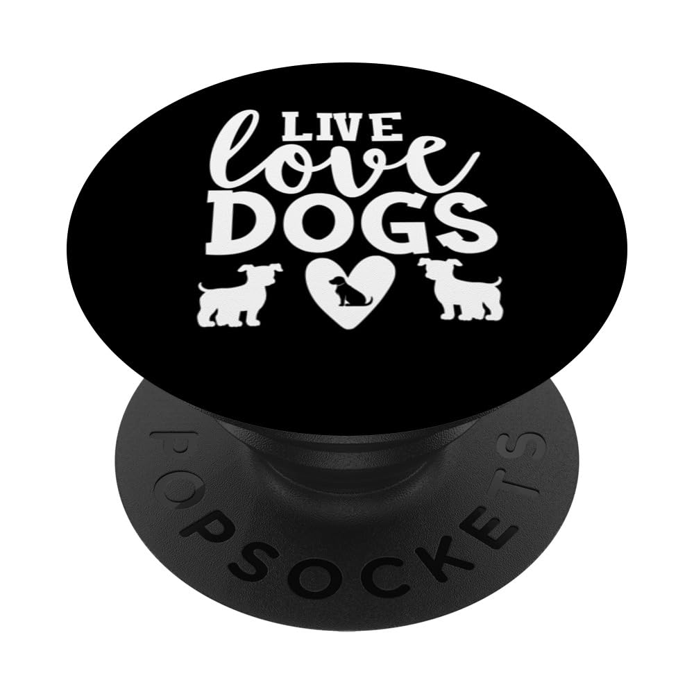 Love Rescue Live Rescue Pet Adoption Dog Shelter Foreve PopSockets Swappable PopGrip, Black