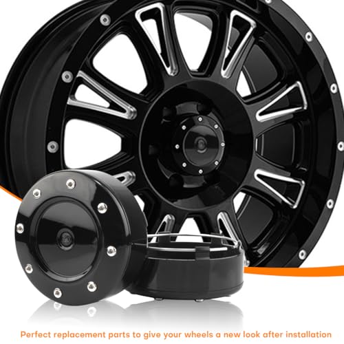 GTownWorks 4pcs 3.62in Wheel Center Caps for Mayhem Wheels Center Hubcaps Black Center Cover Replacement(Outer Diameter 3.62in/Clip Diameter 3.35in) by GTOWNWORKS - Used condition - Image 3